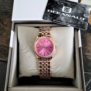 Oceanaut Women's OC7413 Rose Gold Pink Dial Watch